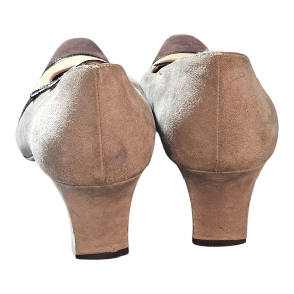 Salvatore Ferragamo Heels Size 9.5 AA Brown Beige - Picture 9 of 15